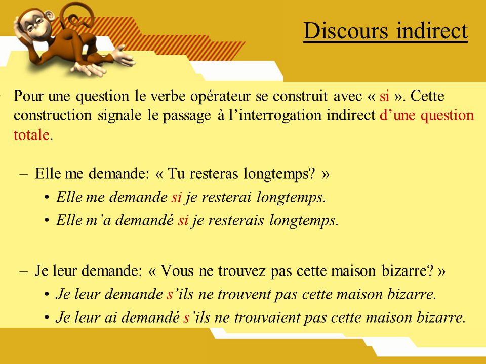 Discours indirect