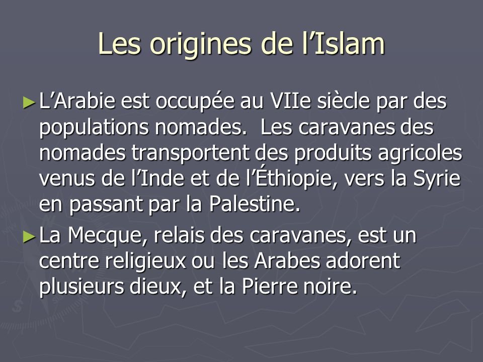 Les origines de l’Islam