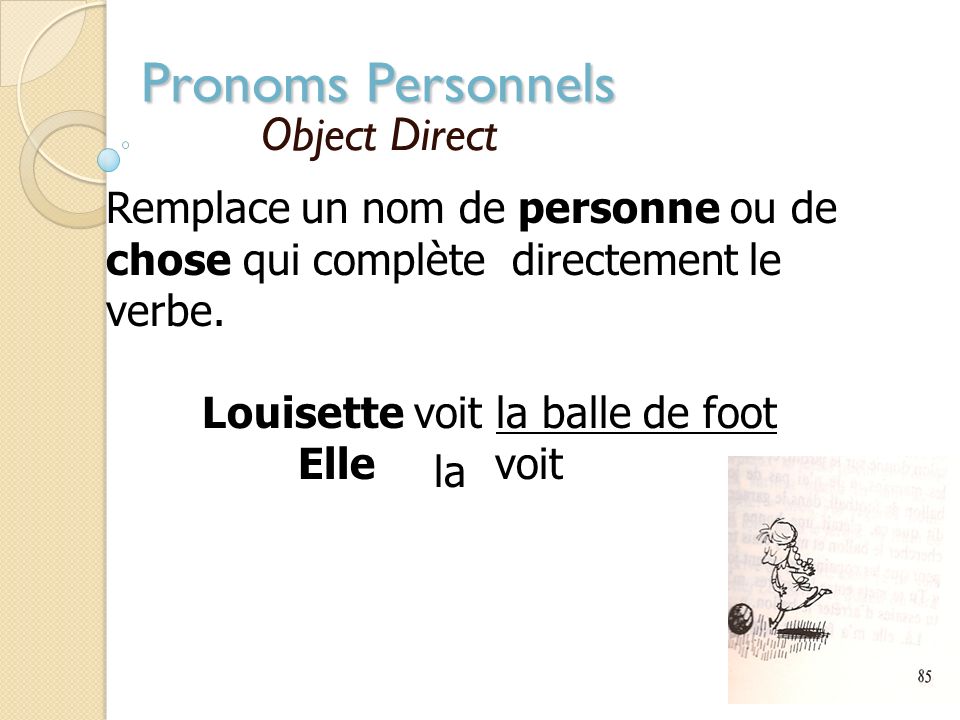 Pronoms Personnels Object Direct