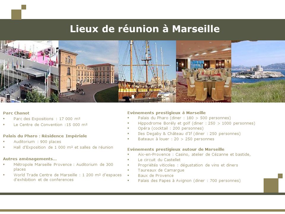 Lieux de réunion à Marseille