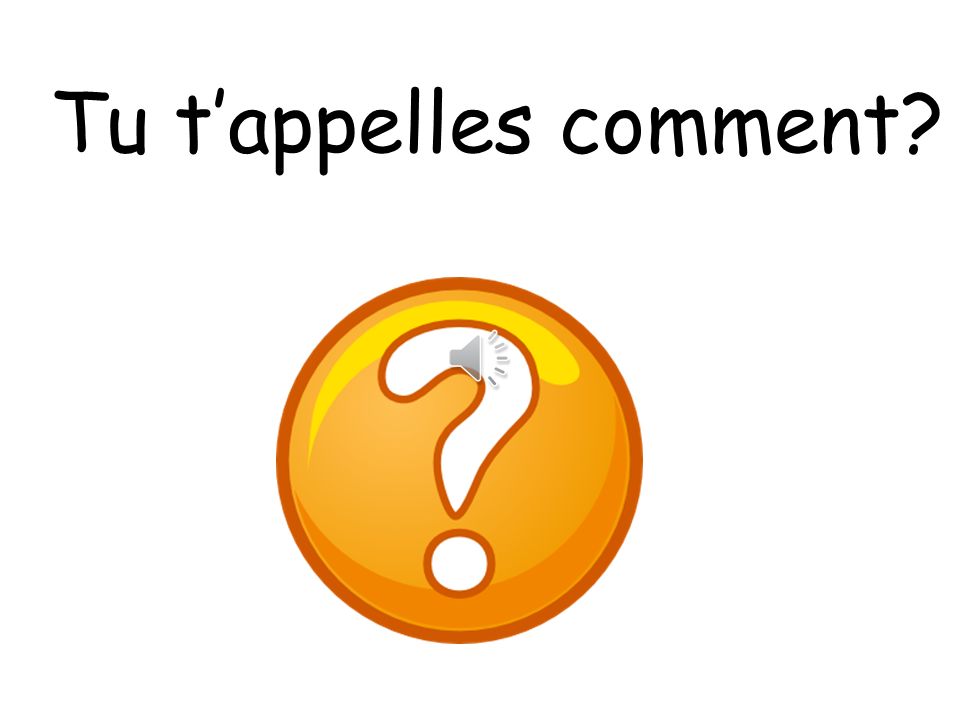 Tu t’appelles comment Choose whichever form you feel most comfortable with.
