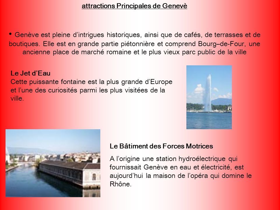 attractions Principales de Genevè