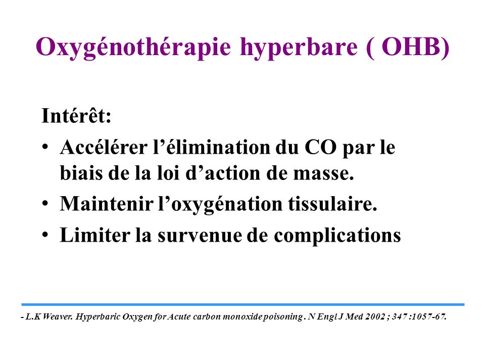 Oxygénothérapie hyperbare ( OHB)