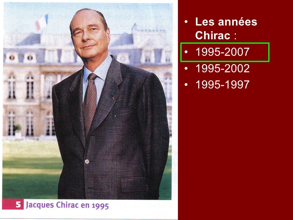 Les années Chirac :