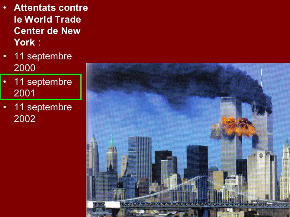 Attentats contre le World Trade Center de New York :