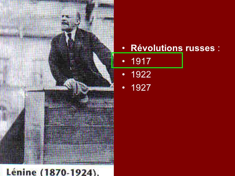 Révolutions russes :