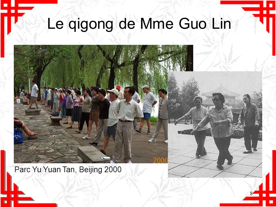 Le qigong de Mme Guo Lin Parc Yu Yuan Tan, Beijing 2000
