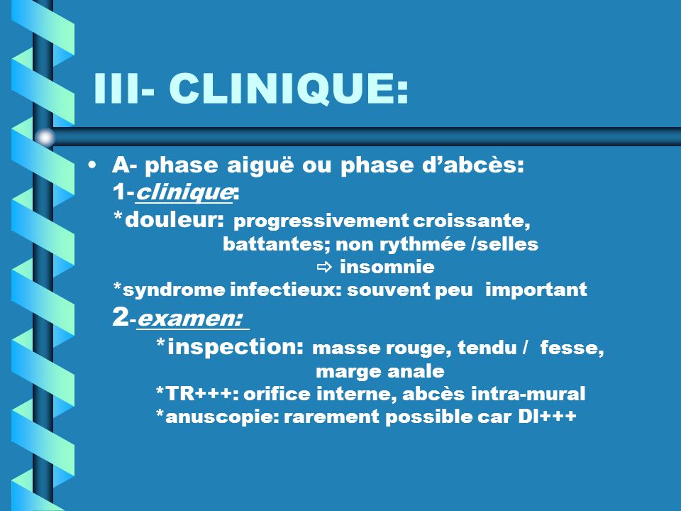 III- CLINIQUE: