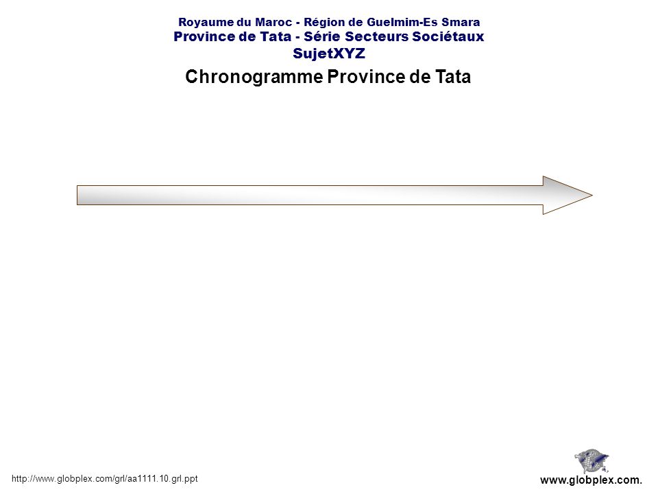 Chronogramme Province de Tata