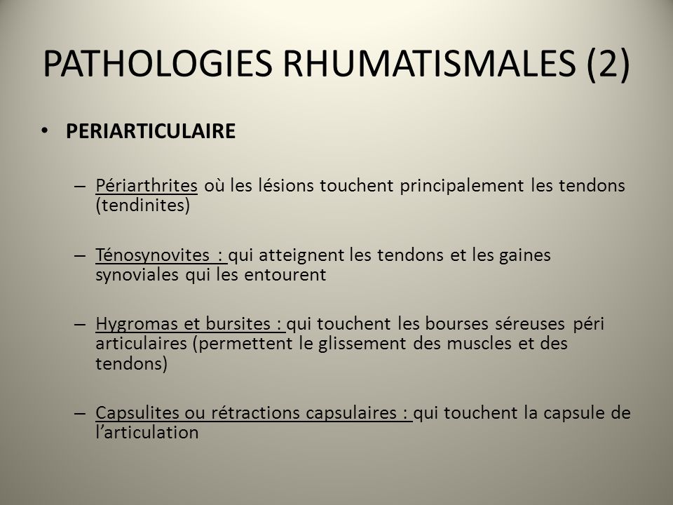 PATHOLOGIES RHUMATISMALES (2)