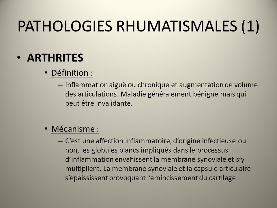 PATHOLOGIES RHUMATISMALES (1)