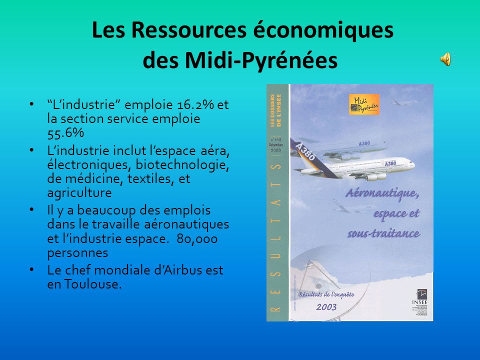 Les Ressources économiques des Midi-Pyrénées