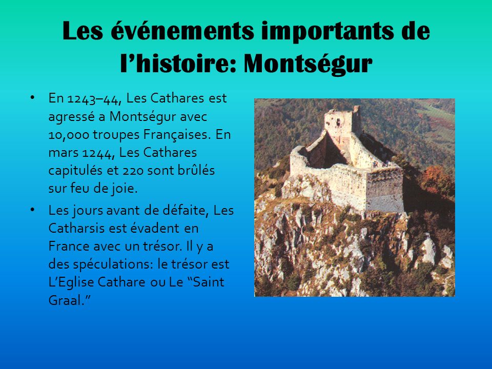Les événements importants de l’histoire: Montségur