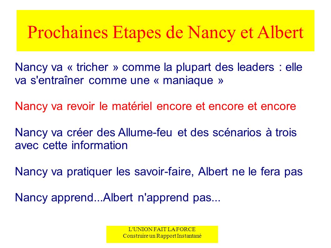 Prochaines Etapes de Nancy et Albert