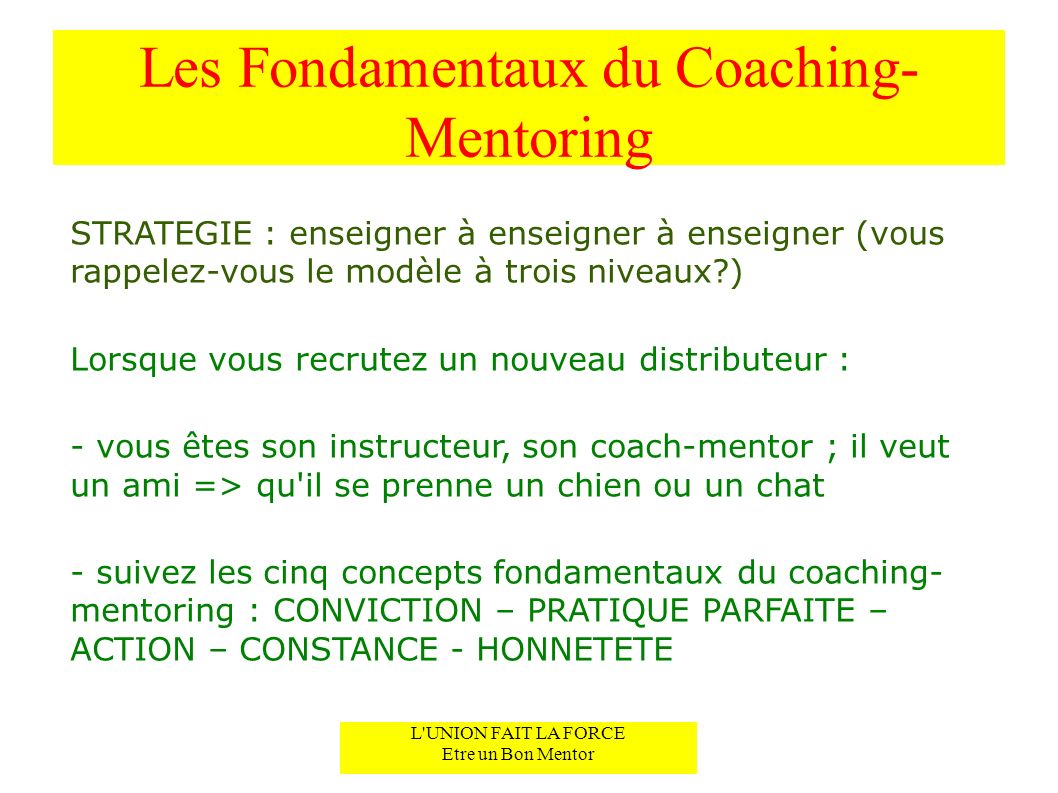 Les Fondamentaux du Coaching-Mentoring