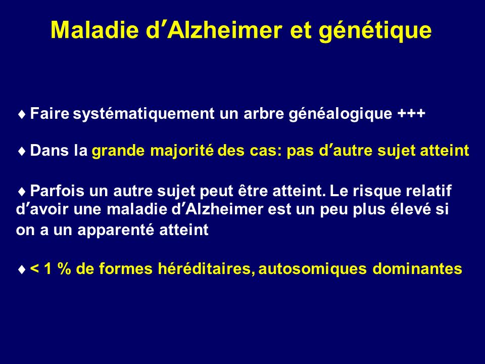 Maladie d’Alzheimer et génétique