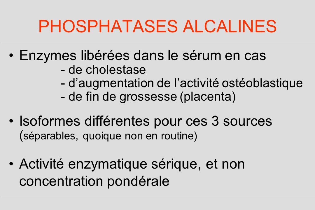 PHOSPHATASES ALCALINES
