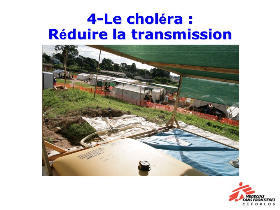 4-Le choléra : Réduire la transmission