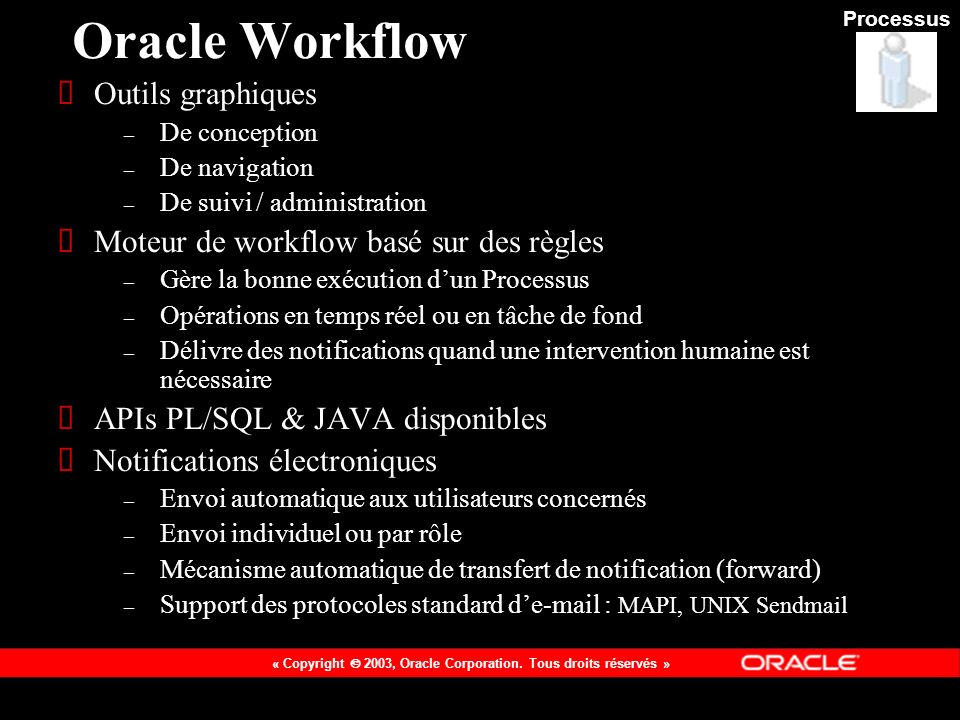 Oracle Workflow Outils graphiques