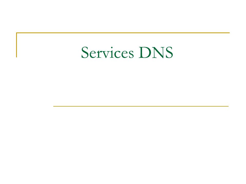 Services DNS