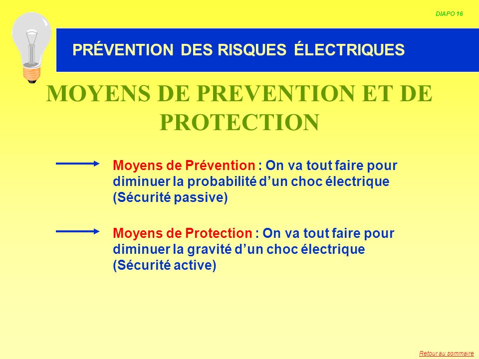 MOYENS DE PREVENTION ET DE PROTECTION