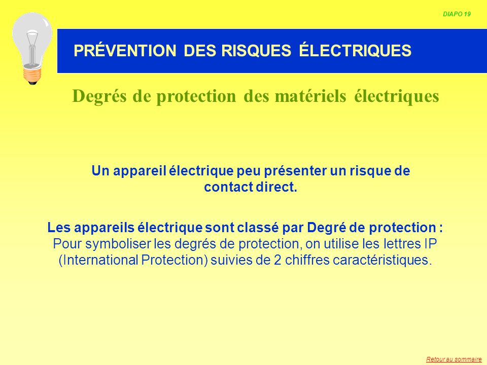 Degrés de protection des matériels électriques
