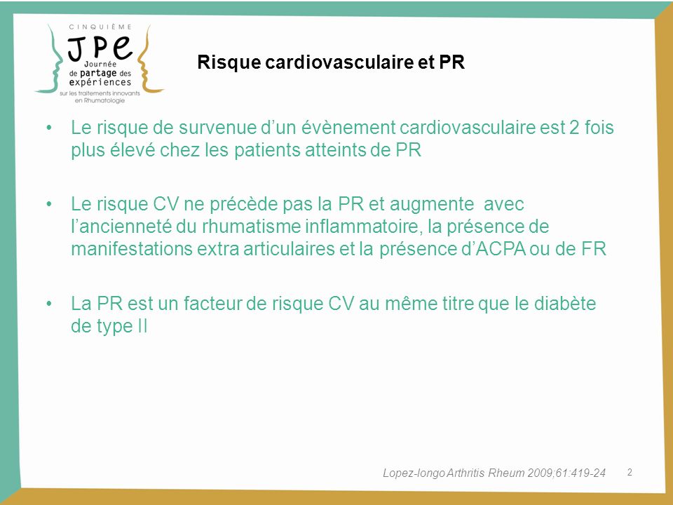 Risque cardiovasculaire et PR