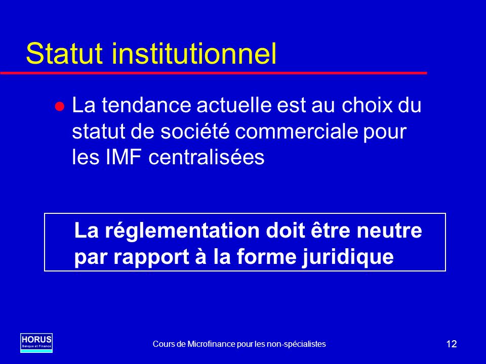 Statut institutionnel