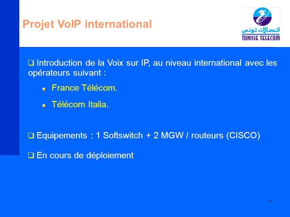Projet VoIP international