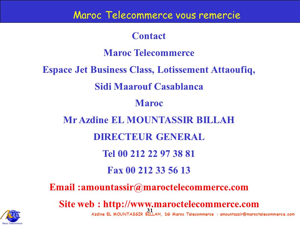 Maroc Telecommerce vous remercie