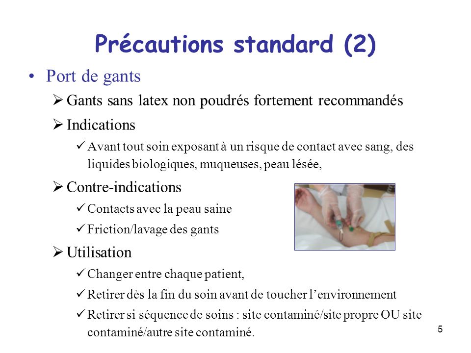 Précautions standard (2)