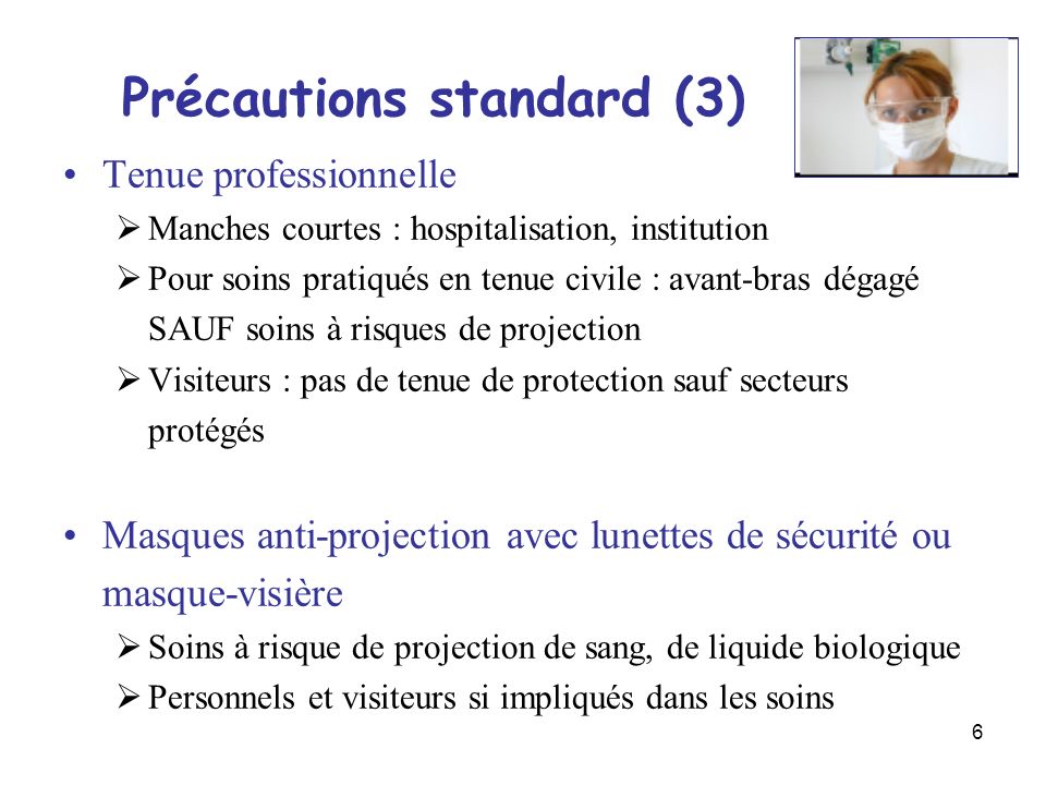 Précautions standard (3)