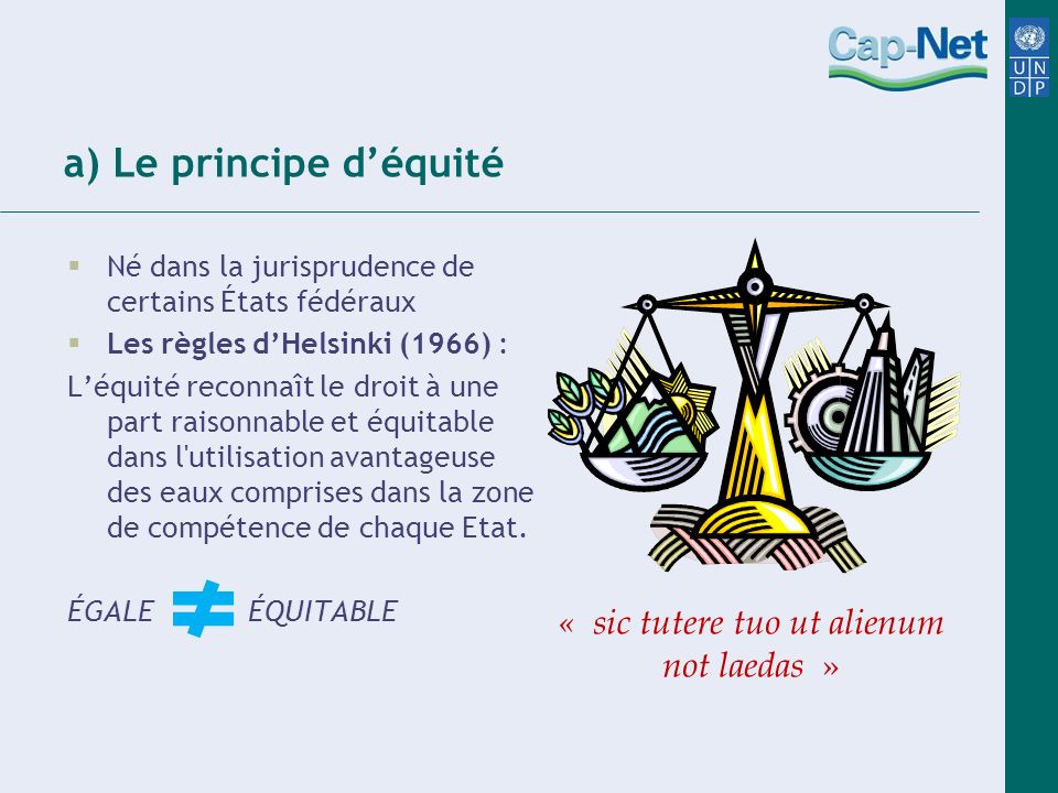 a) Le principe d’équité