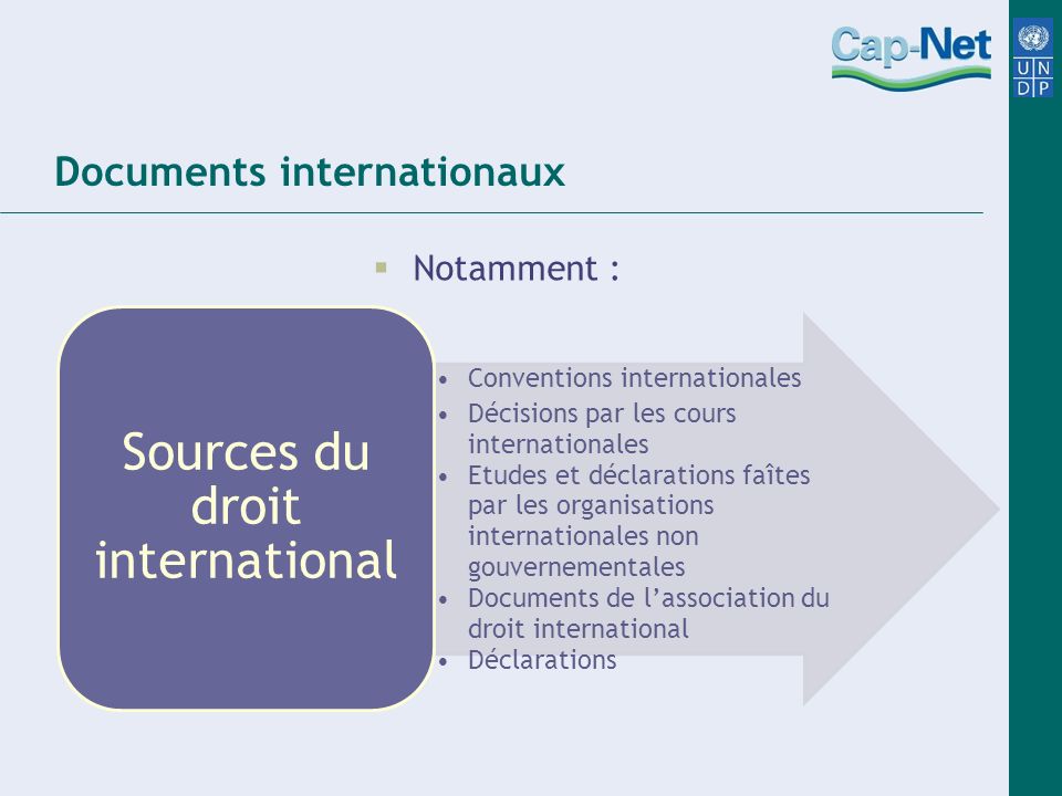 Documents internationaux