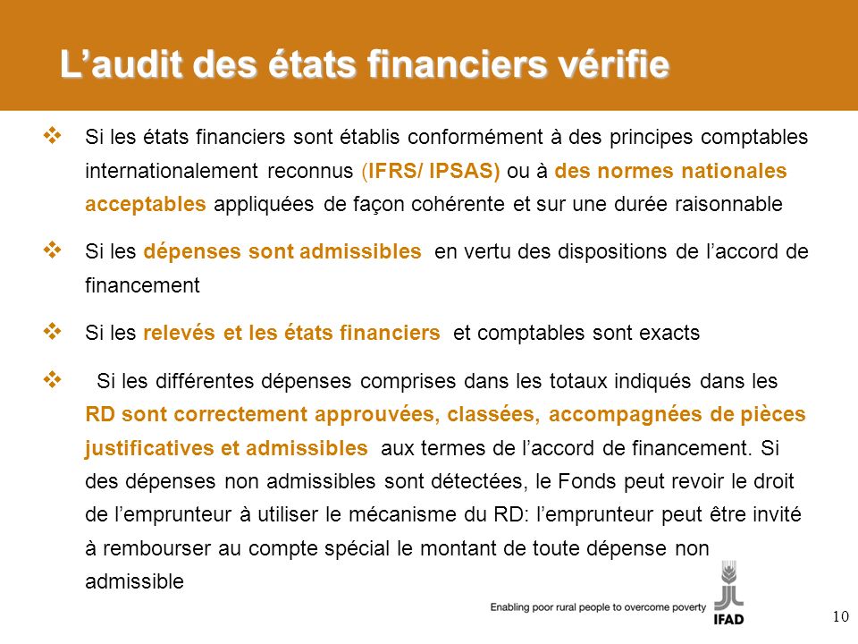 L’audit des états financiers vérifie