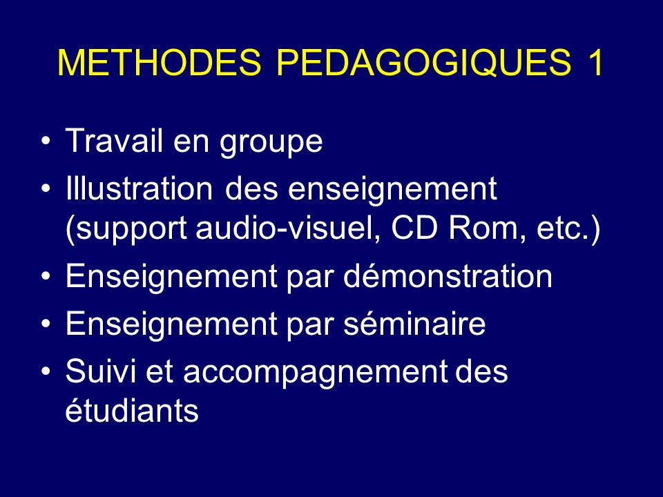 METHODES PEDAGOGIQUES 1