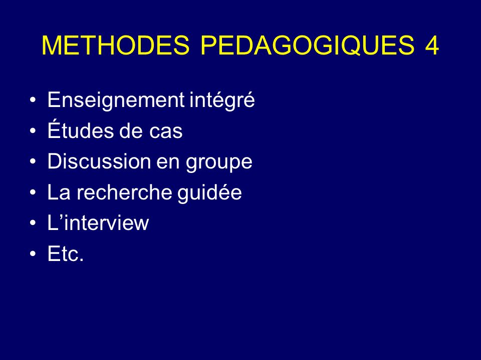 METHODES PEDAGOGIQUES 4