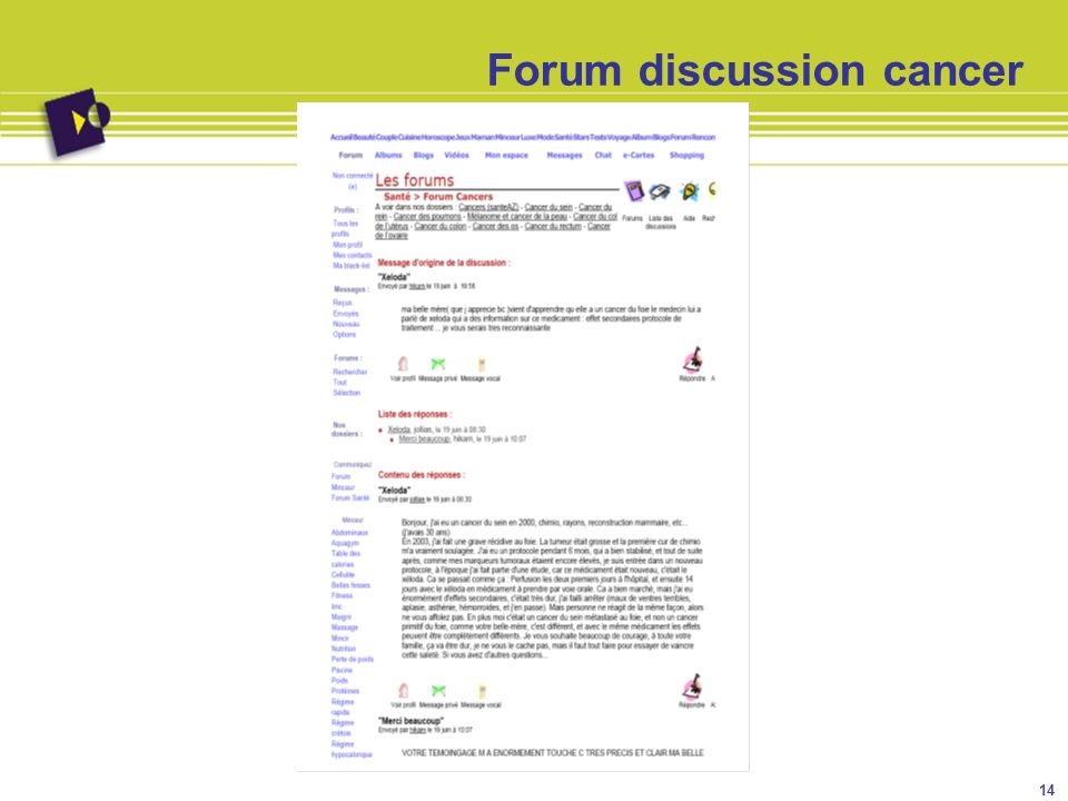 Forum discussion cancer