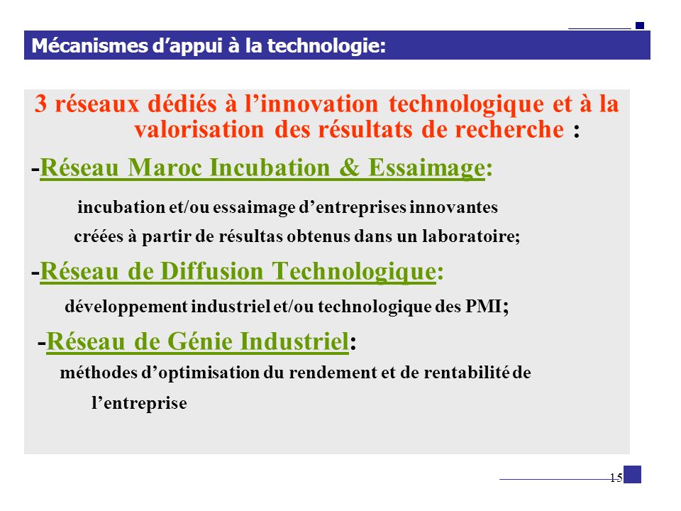 -Réseau Maroc Incubation & Essaimage: