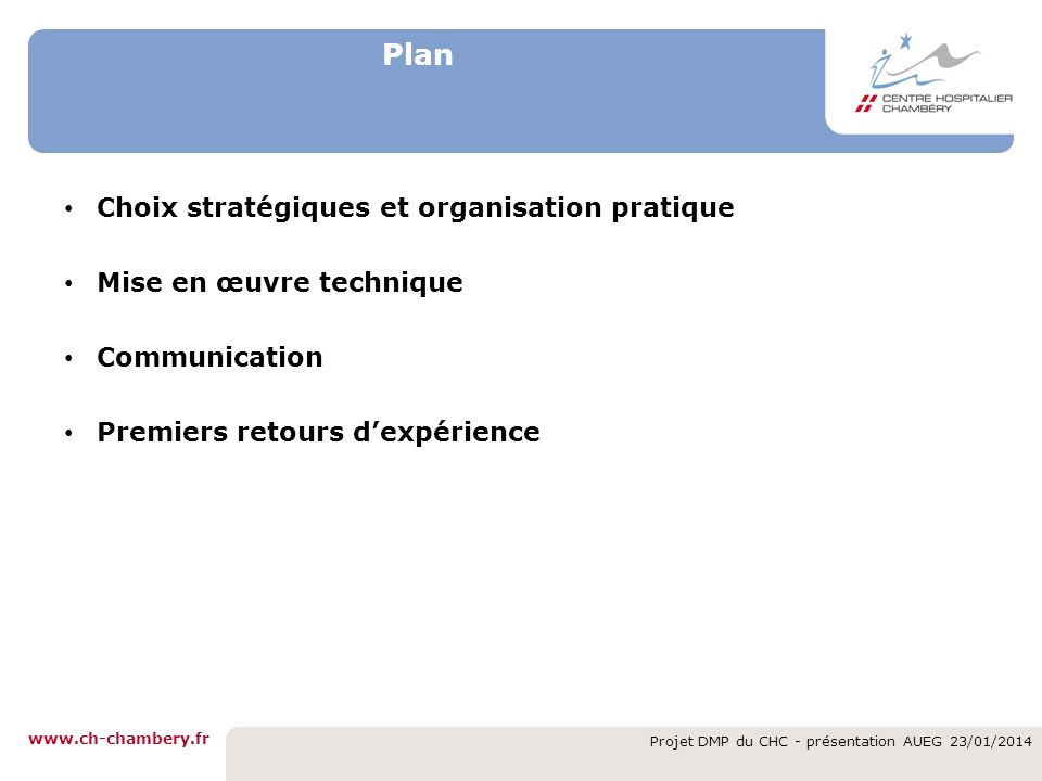 Plan Choix stratégiques et organisation pratique