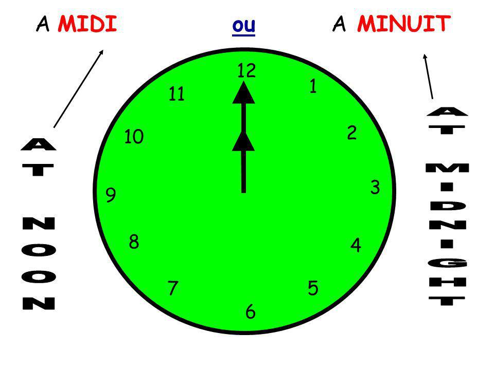 A MIDI ou A MINUIT AT MIDNIGHT AT NOON