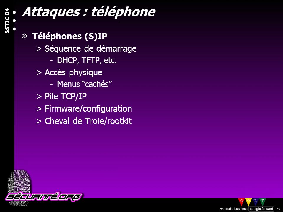 Attaques : téléphone Téléphones (S)IP Séquence de démarrage
