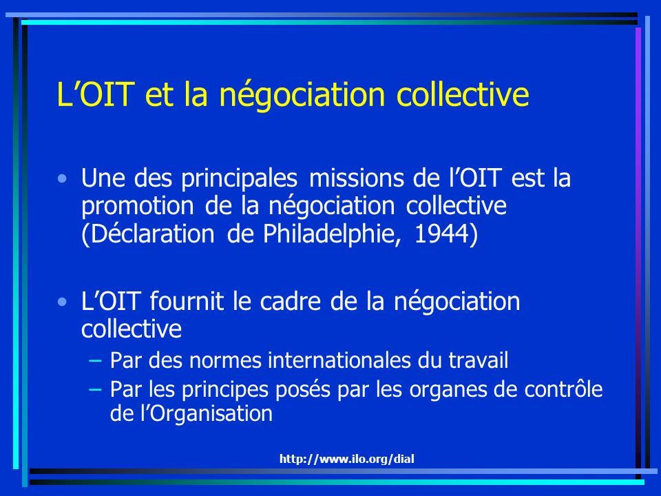 L’OIT et la négociation collective