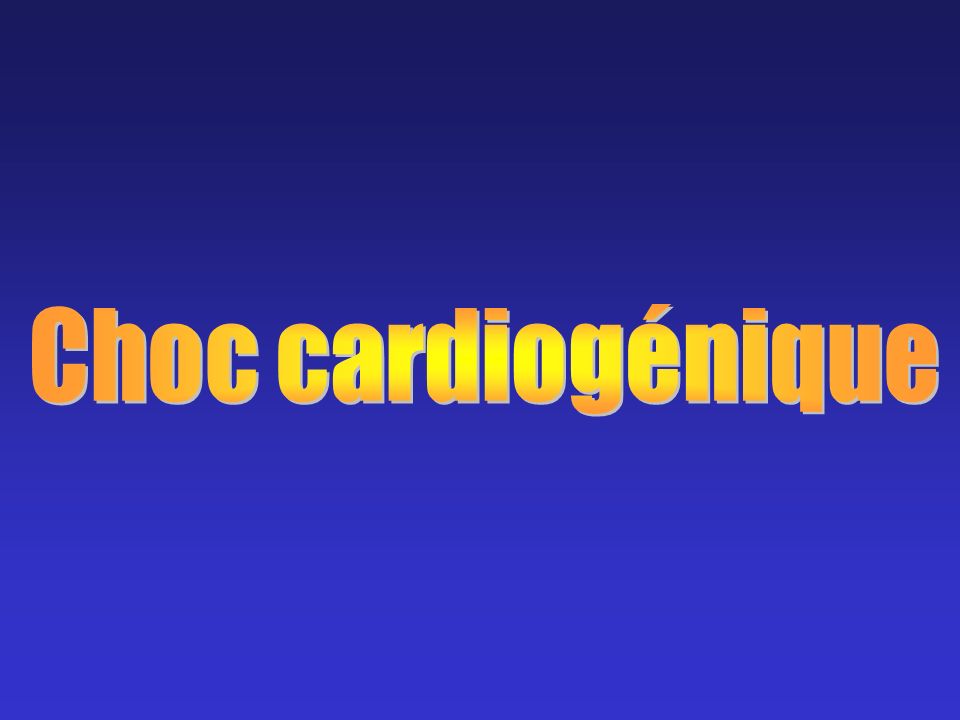 Choc cardiogénique