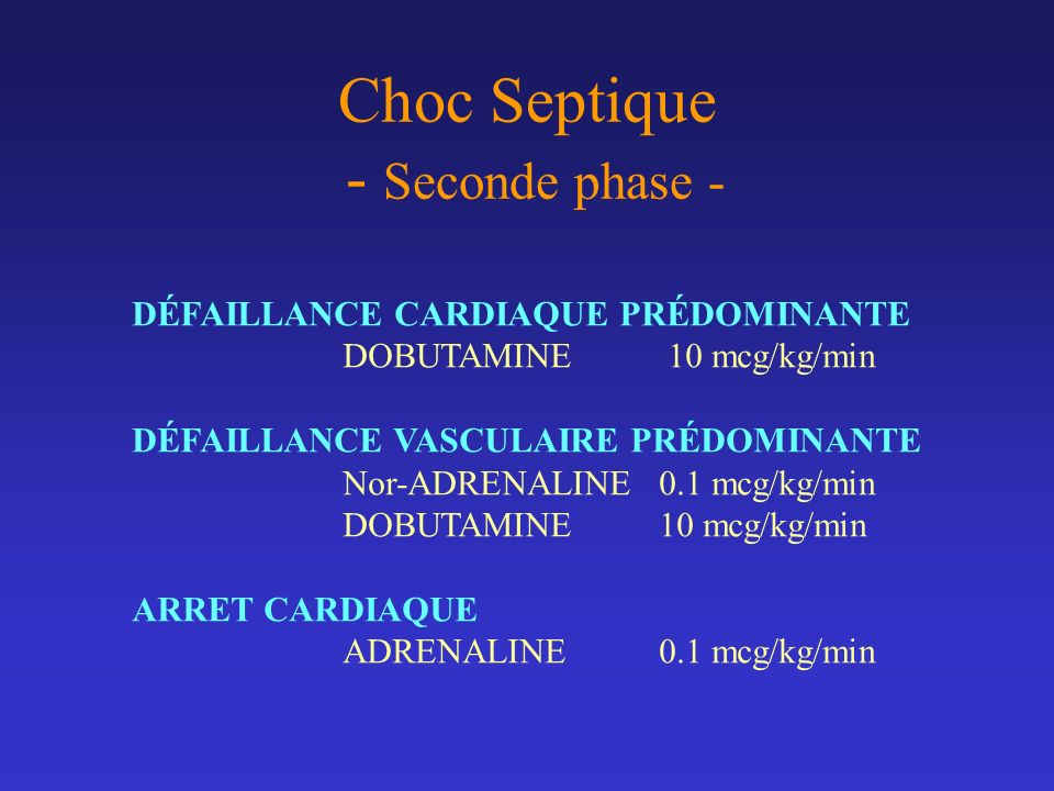Choc Septique - Seconde phase -