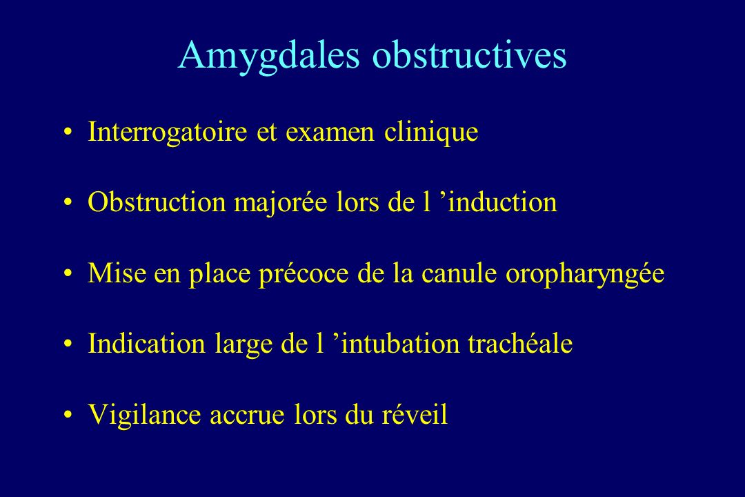 Amygdales obstructives