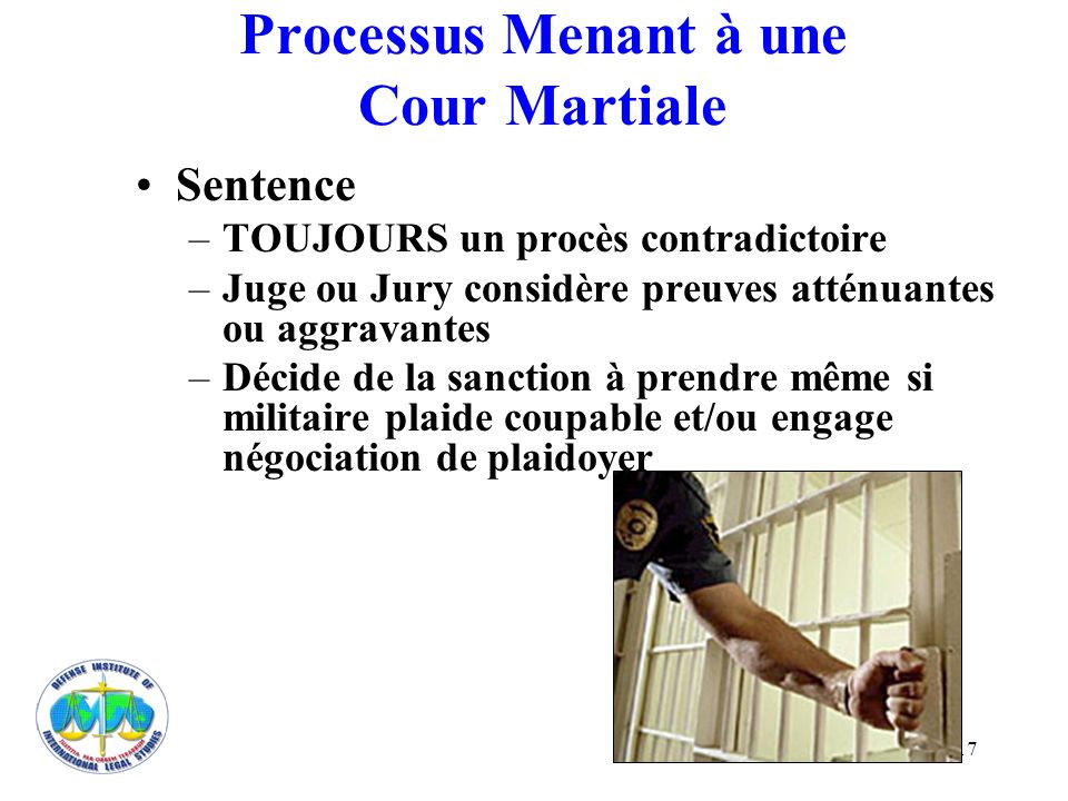Processus Menant à une Cour Martiale