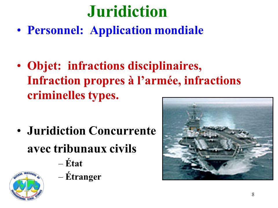 Juridiction Personnel: Application mondiale