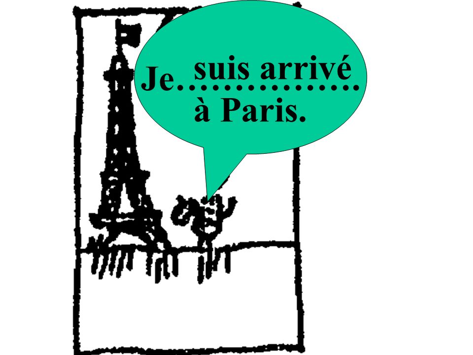 Je……………. suis arrivé à Paris.