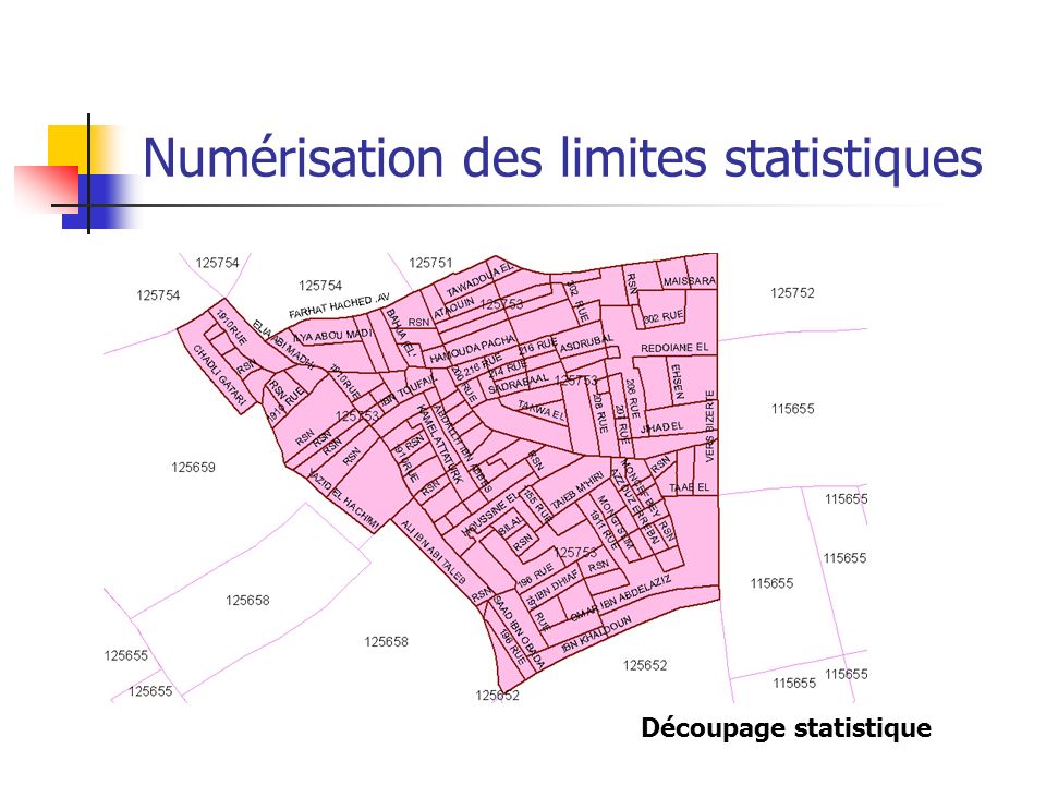 Numérisation des limites statistiques